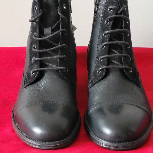 BRAND NEW, GEOX JAYLON LEATHER LACE UP BOOTS, SIZE 8!!! - Picture 1 of 9